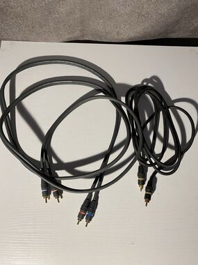Monster Standard Interlink 100 Stereo RCA & Yellow Video Coaxial Cable Lot 6.5ft